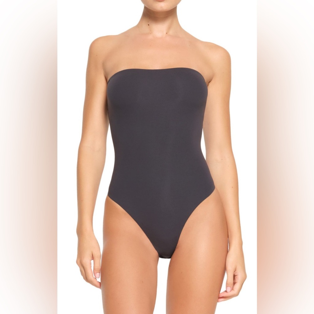 Skims Fits Everybody Strapless Bodysuit Graphite L NWT